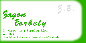 zagon borbely business card